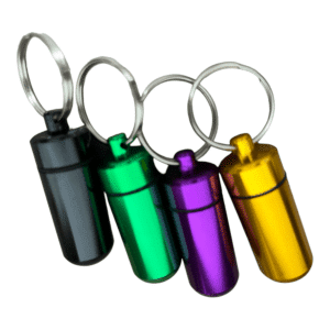 אחסון אלומיניום מחזיק מפתחות מיני אטום לאוויר ומים צבעים