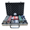 מזוודת פוקר מקצועית 200 צ'יפים כוכב עם ערכים