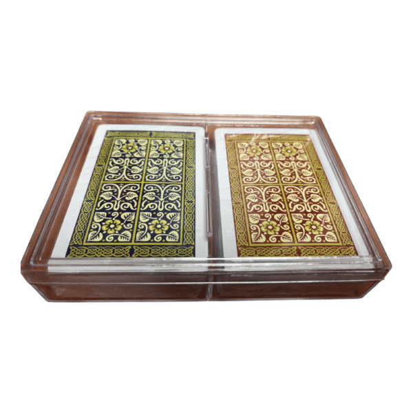 ערכת קלפים לפוקר 2 חפיסות פלסטיק | Lion 2 index cards