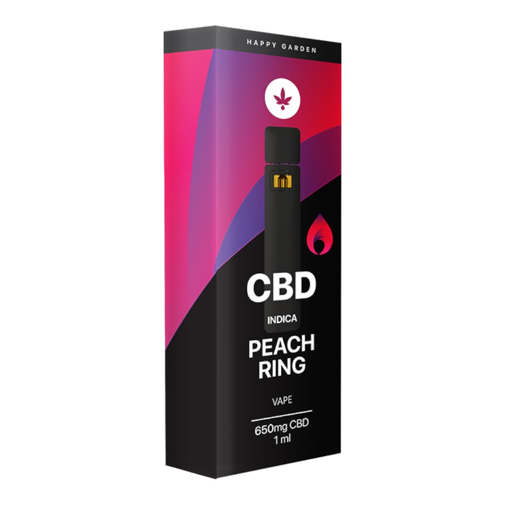 וייפ סיבידי אפרסק | CBD Vape Peach Ring 650mg – תמונה 3